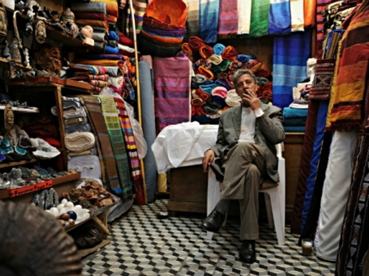 Smoking a cigarette in Marrakesh
