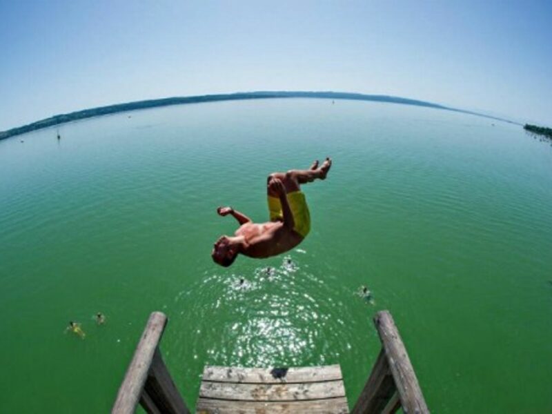 Snapshots Of The World: Chilean Clashes, German Dive, More