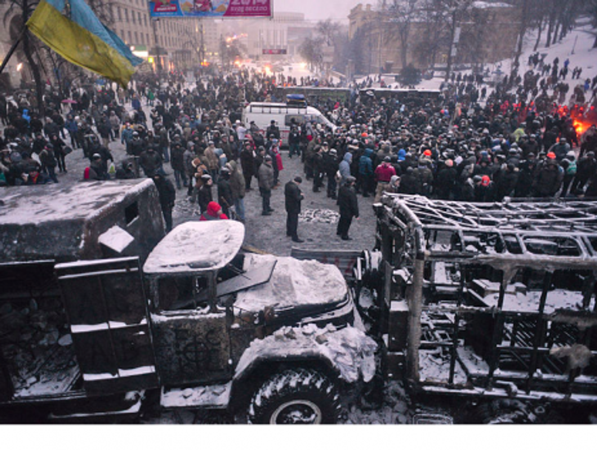 Snow, fire and determination in Kiev