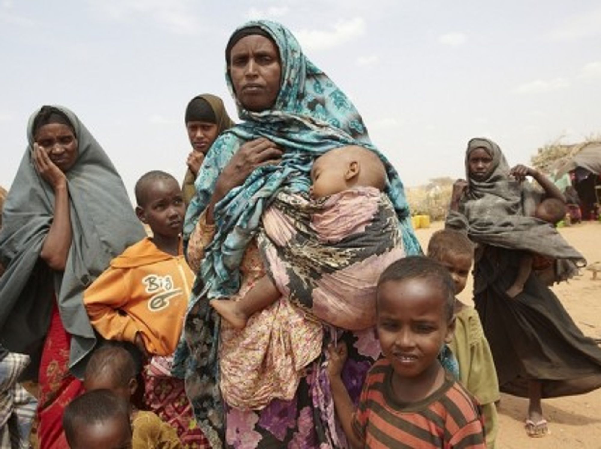 Somali refugees just across the border in Ethiopia