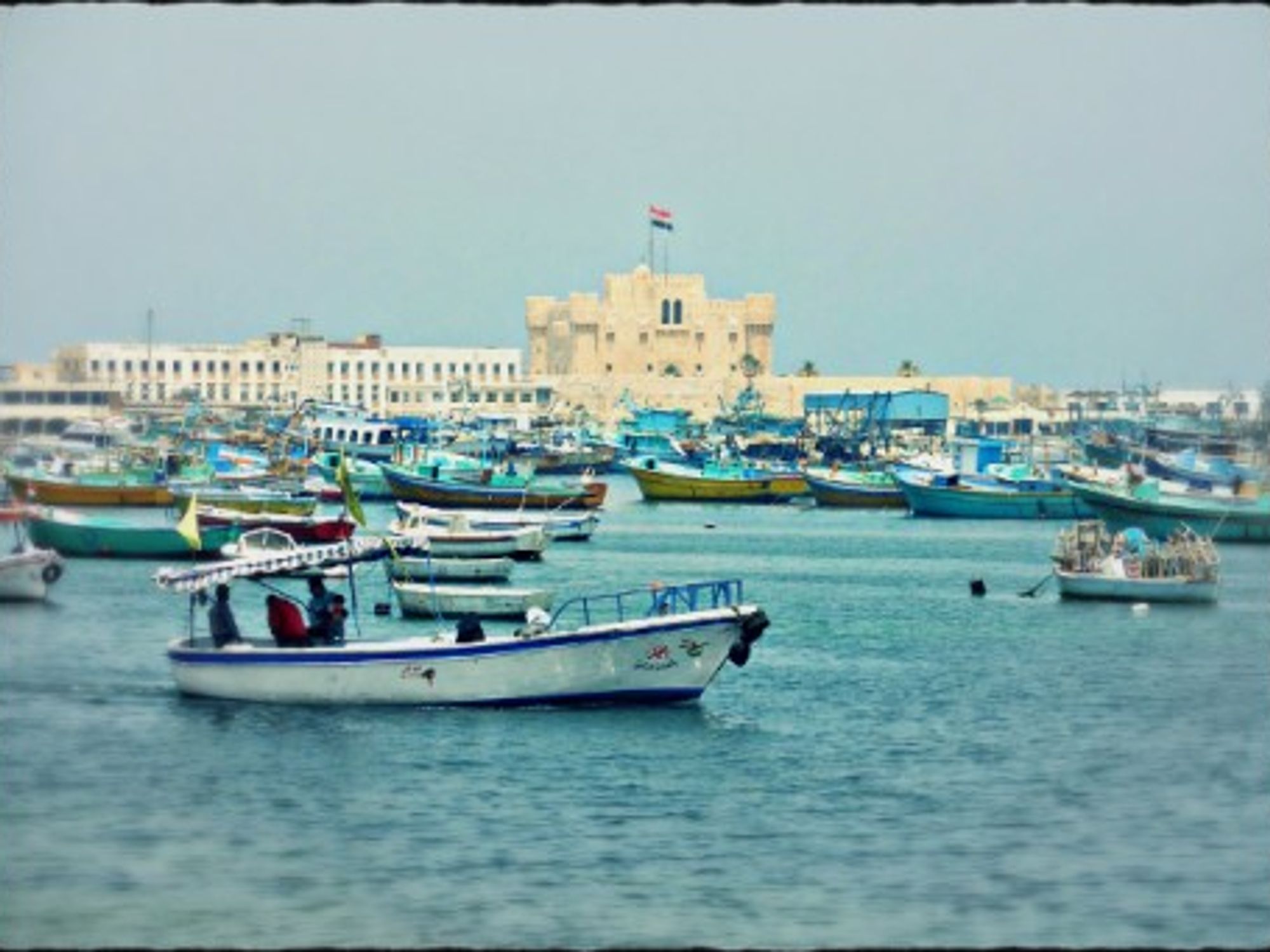 Some 3,000 other Syrian refugees have left Egypt for Lampedusa since August. Pictured: The port of Alexandria