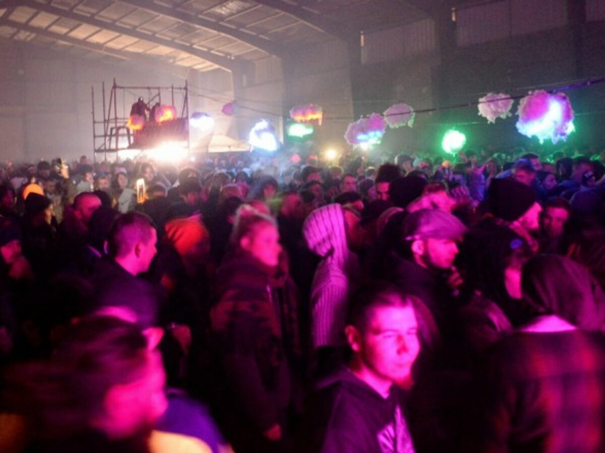 Some 2,500 people had crowded into a hangar in the northwestern town of Lieuron for a 'free rave'