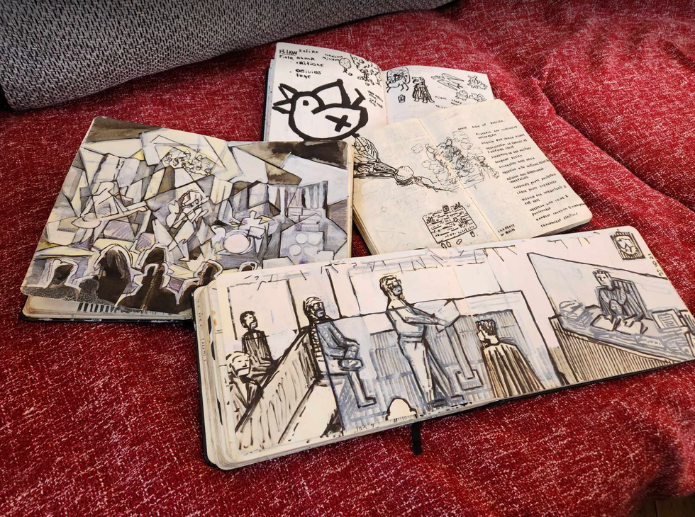 Soroka's sketchbooks.