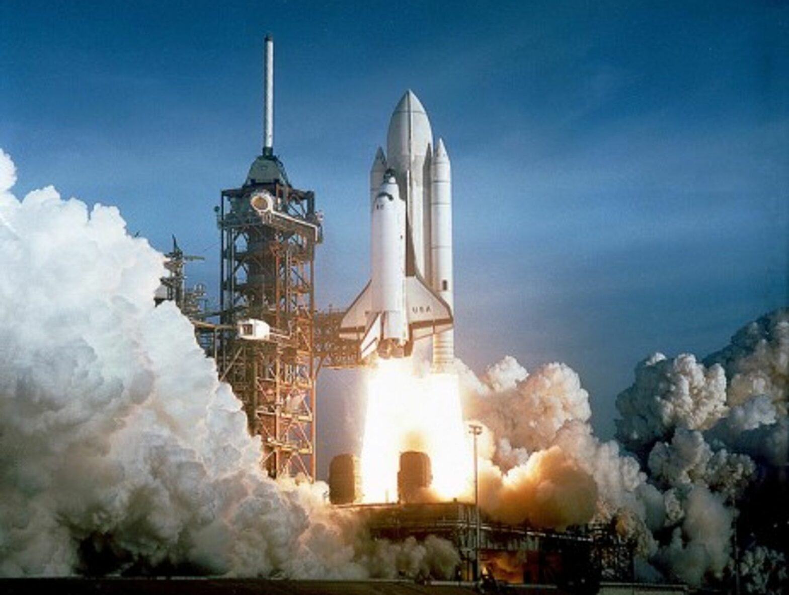 Space Shuttle Columbia STS-1 launch, April 12, 1981 (NASA)