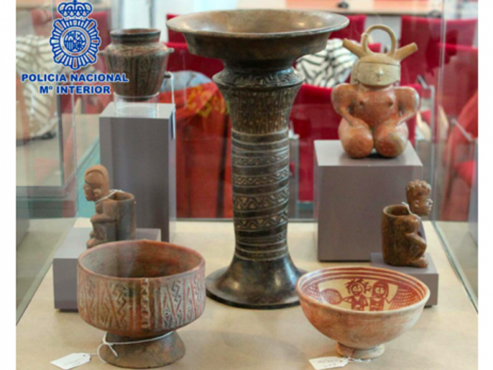 Spanish police provided images of the looted treasures