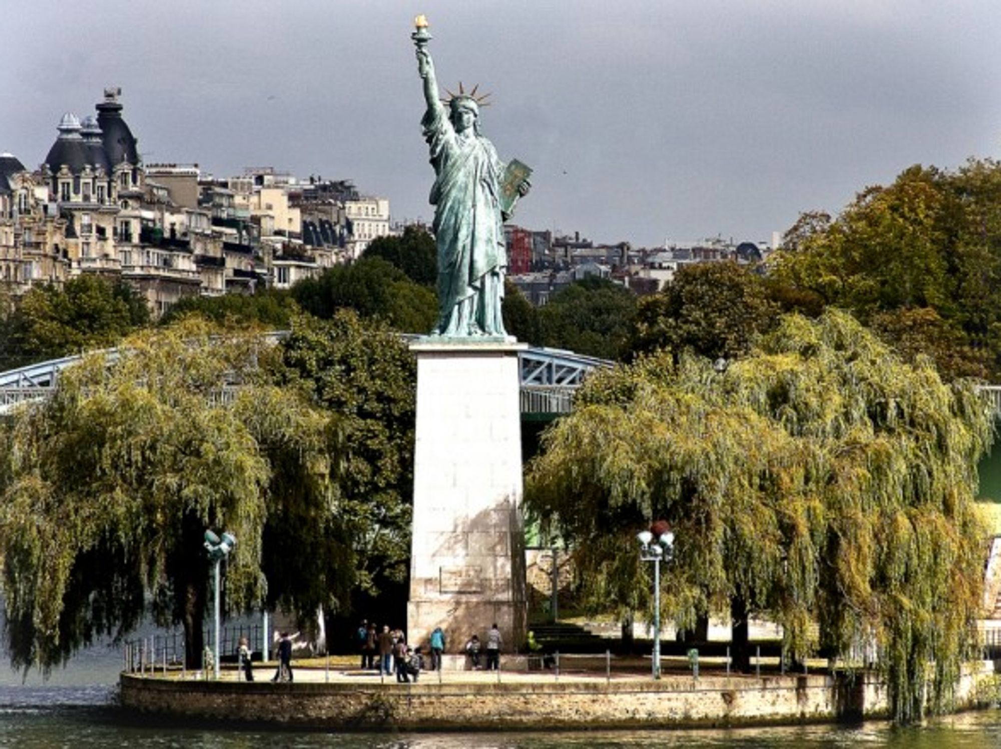 Statue of Liberty replica on the Île aux Cygnes in Paris