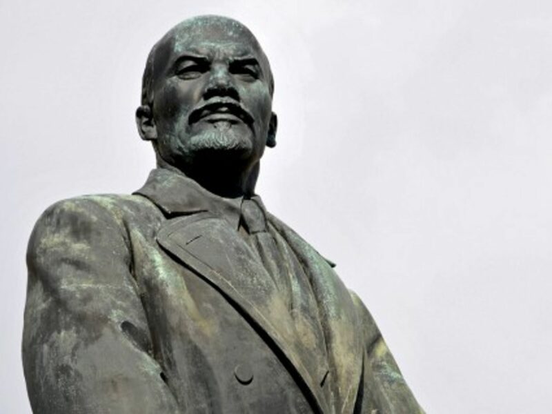 Statue of Vladimir Lenin in the front of the House of Government in Belarus