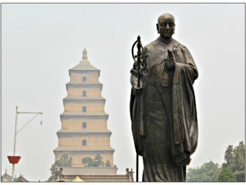 Statue of Xuanzang in Xian, China.
