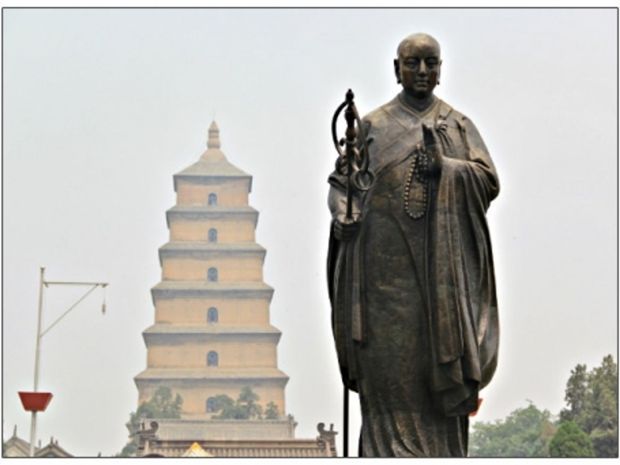 Statue of Xuanzang in Xian, China.