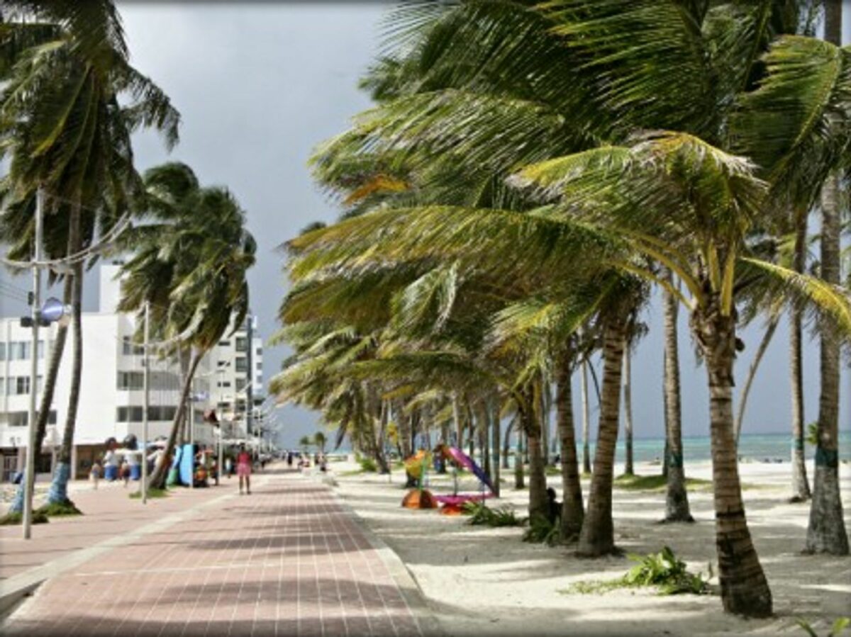 Stormy weather over the disputed island of San Andres in the Caribbean Sea