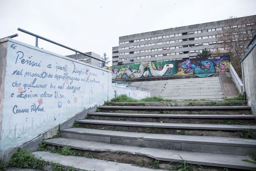 Street art work in Corviale