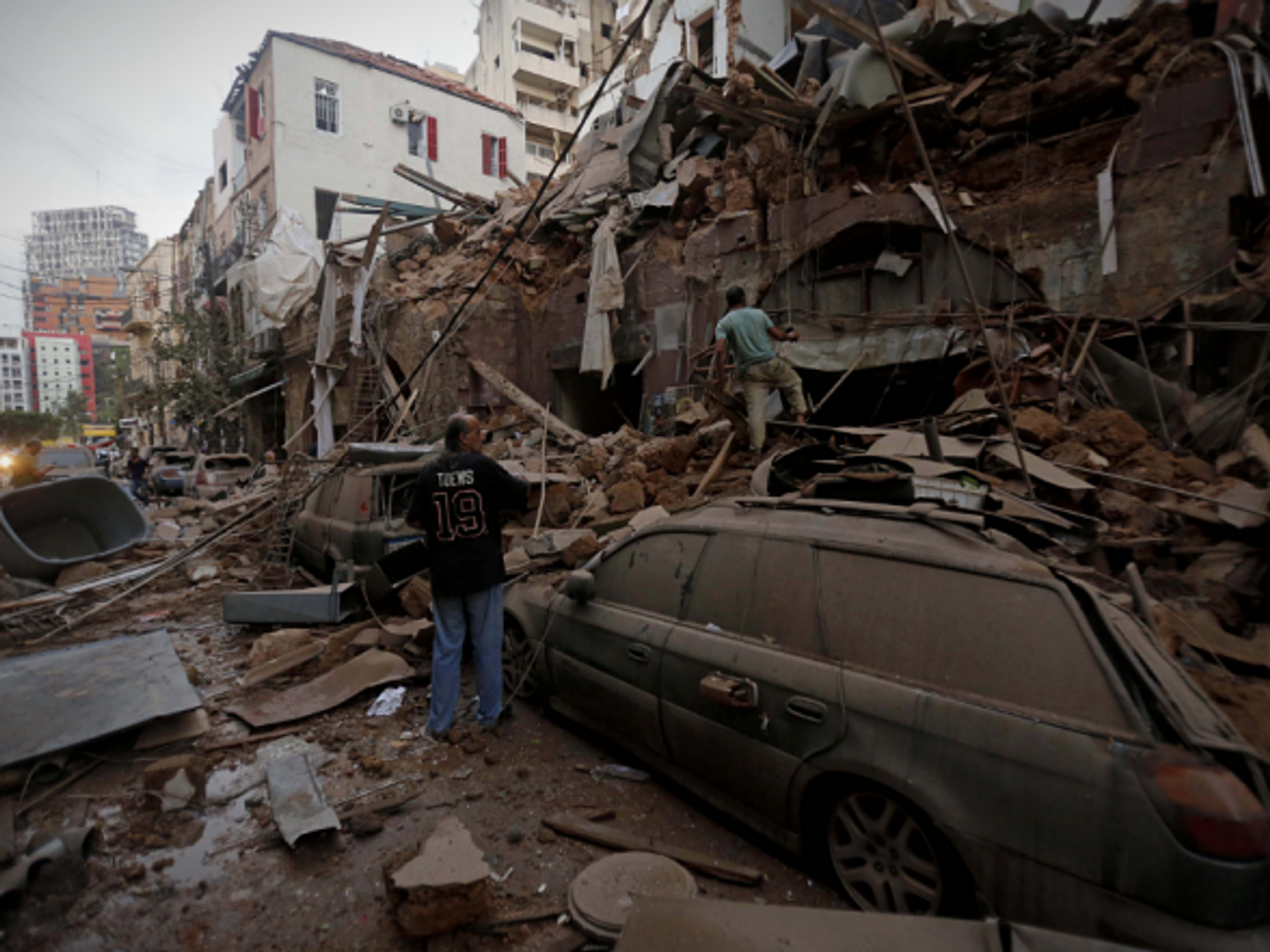 Street in Beirut after the deadly Aug. 4 explosion that killed at least 100