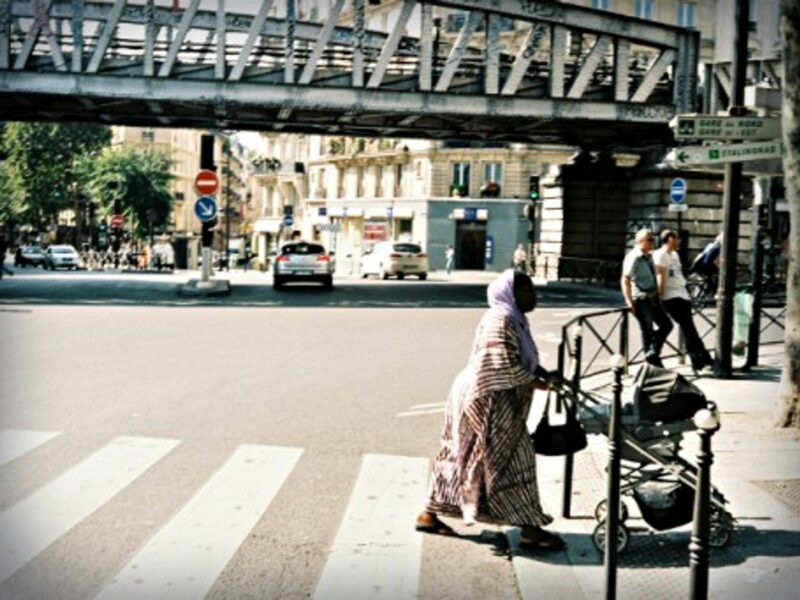 Street scene in Paris' 18th arrondissement