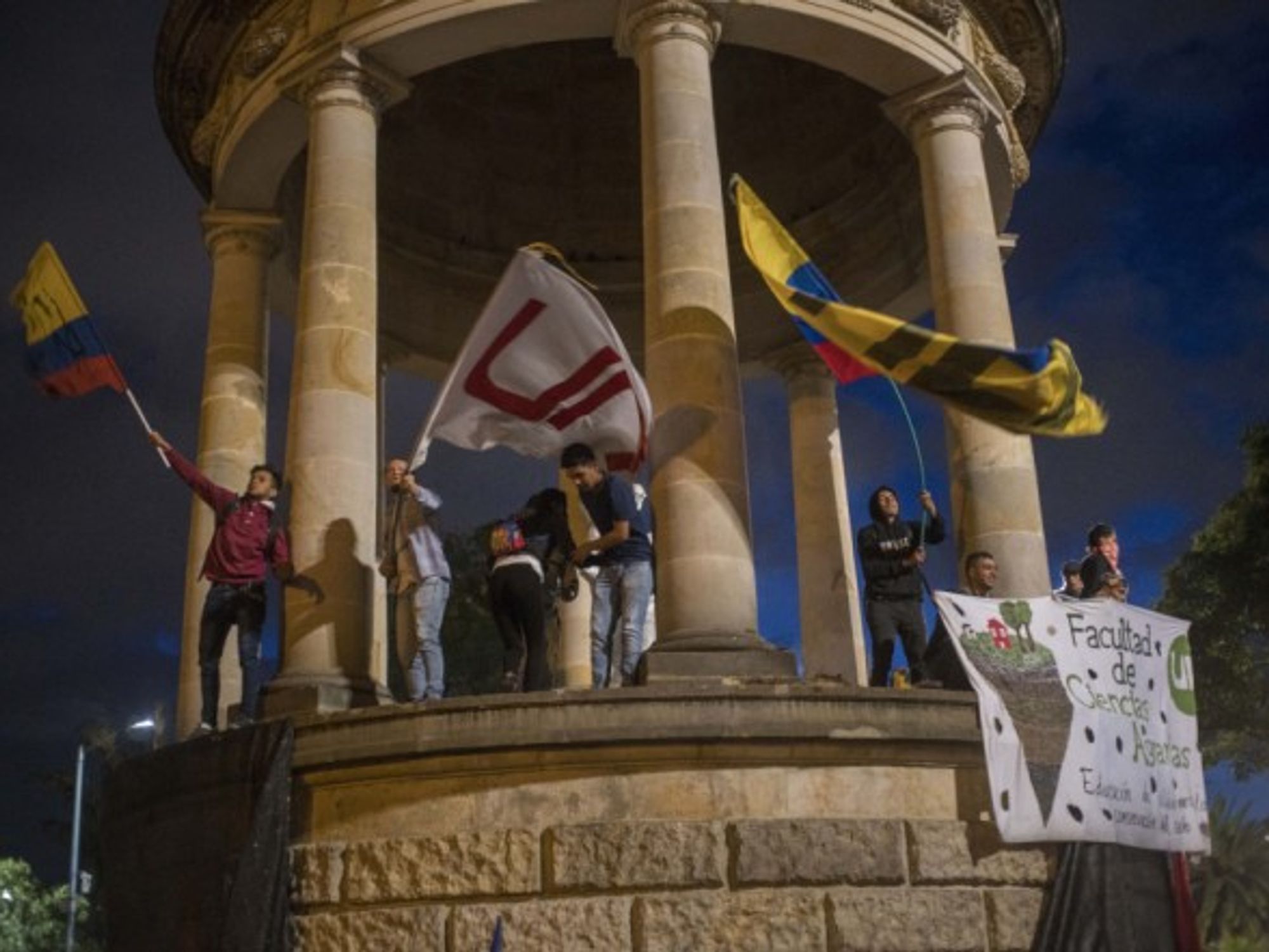 Students in Bogota march for more resources