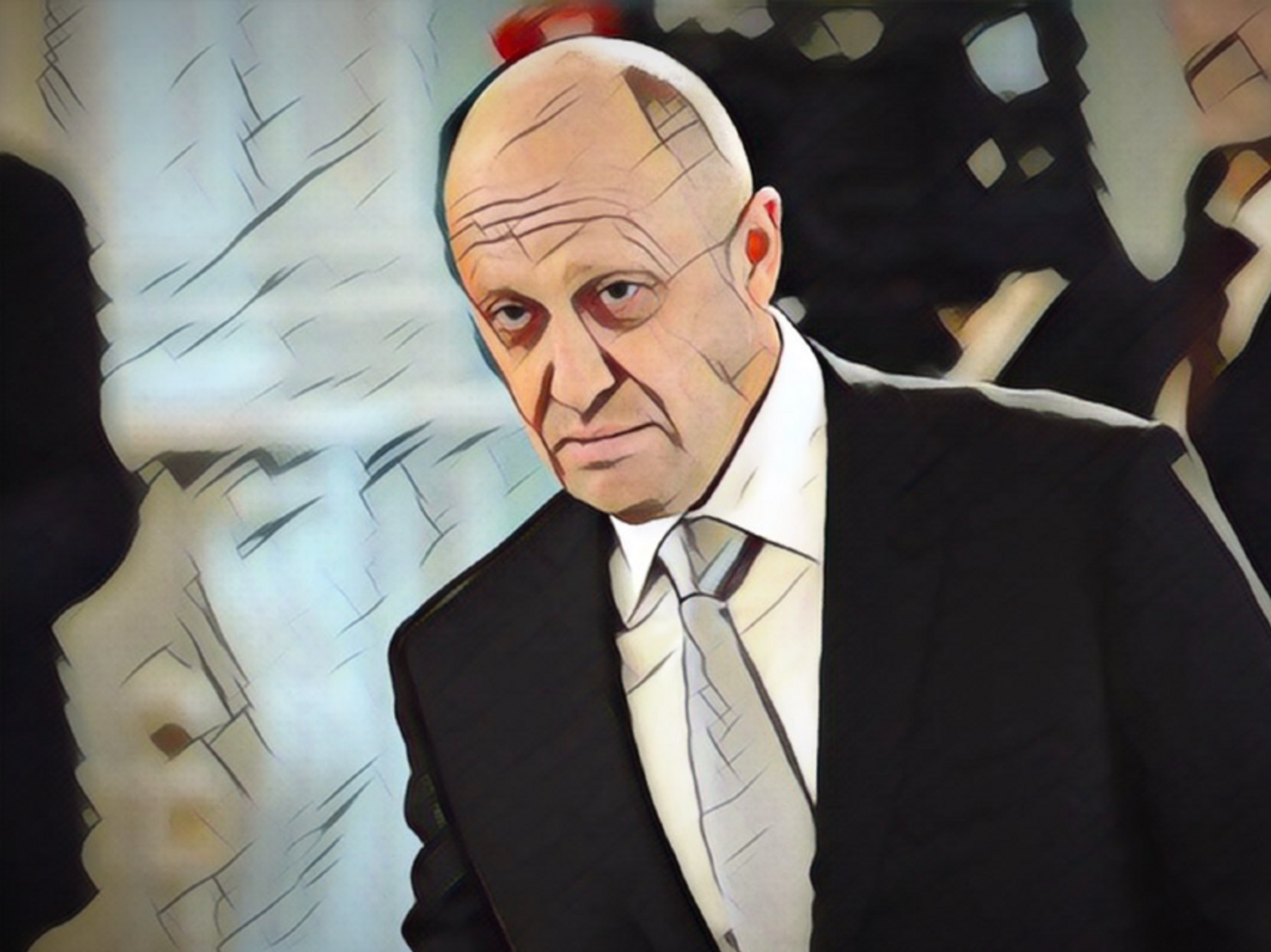 Stylized image of Yevgeny Prigozhin, head of the Wagner mercenary group