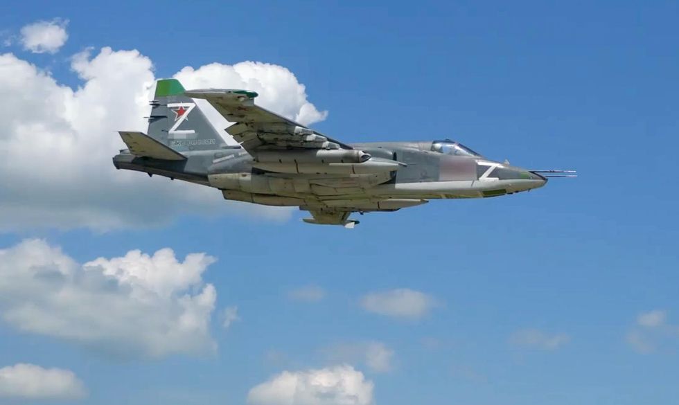 Sukhoi Su-25 jet aircraft of the Russian Aerospace Forces
