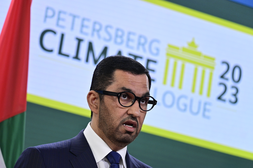 Sultan Ahmed al-Jaber, Minister of State of the United Arab Emirates (UAE) in Petersberg.