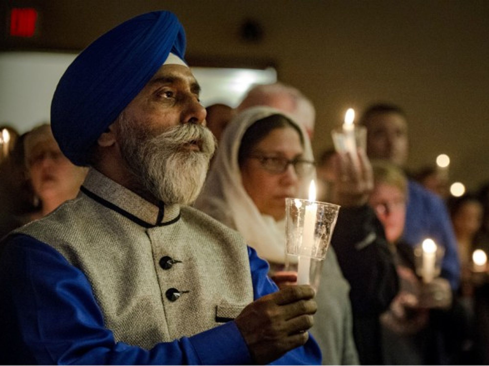 Sunday vigil in Olathe, Kansas