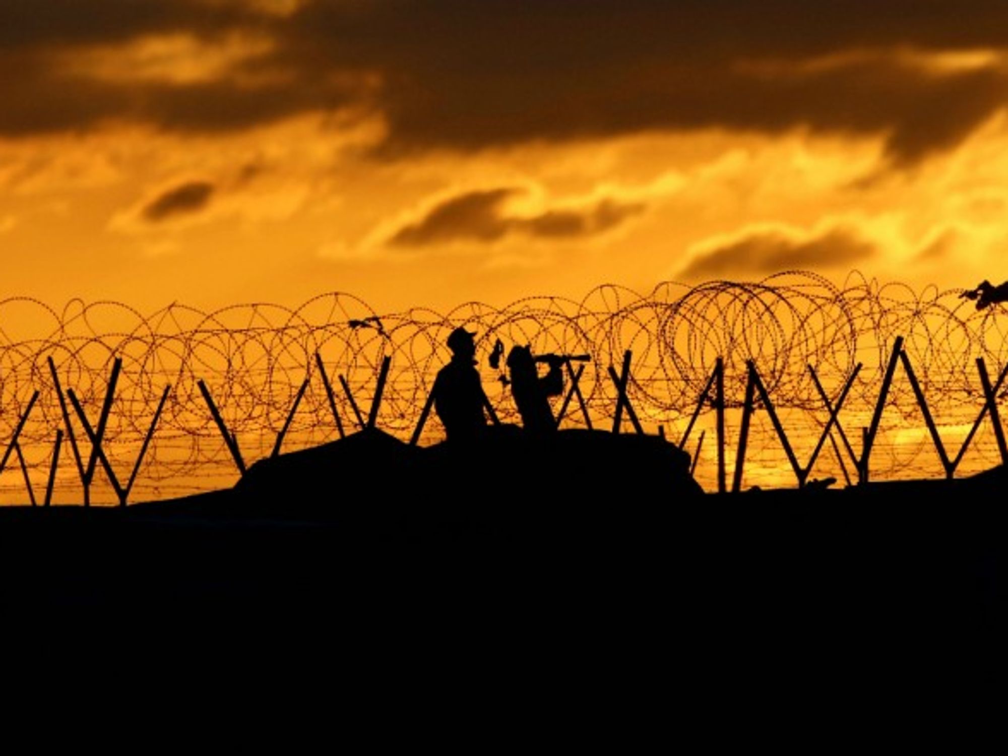 Sunset on the Syrian border