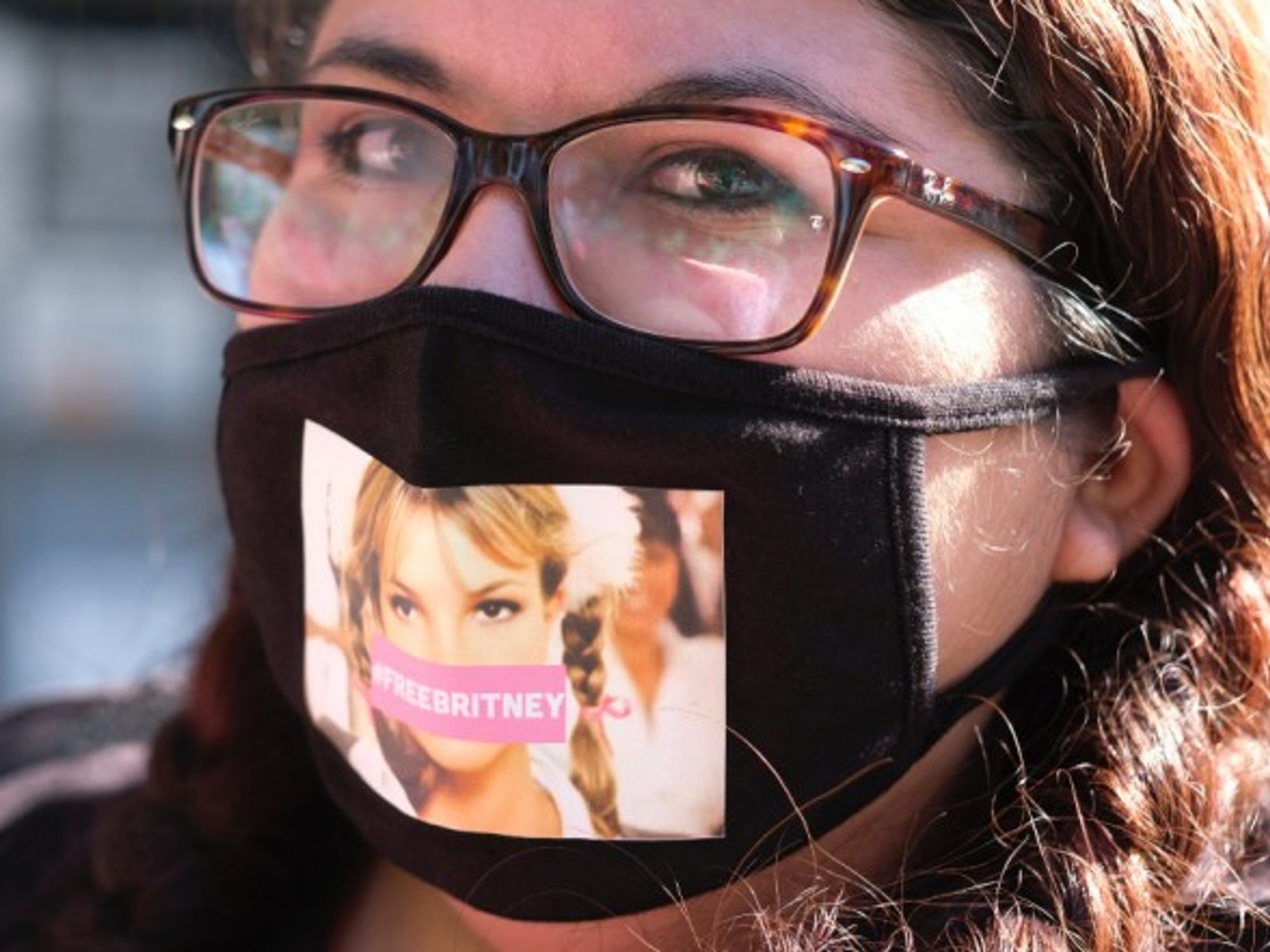 Supporters of Britney Spears take part in #FreeBritney protest in Los Angeles