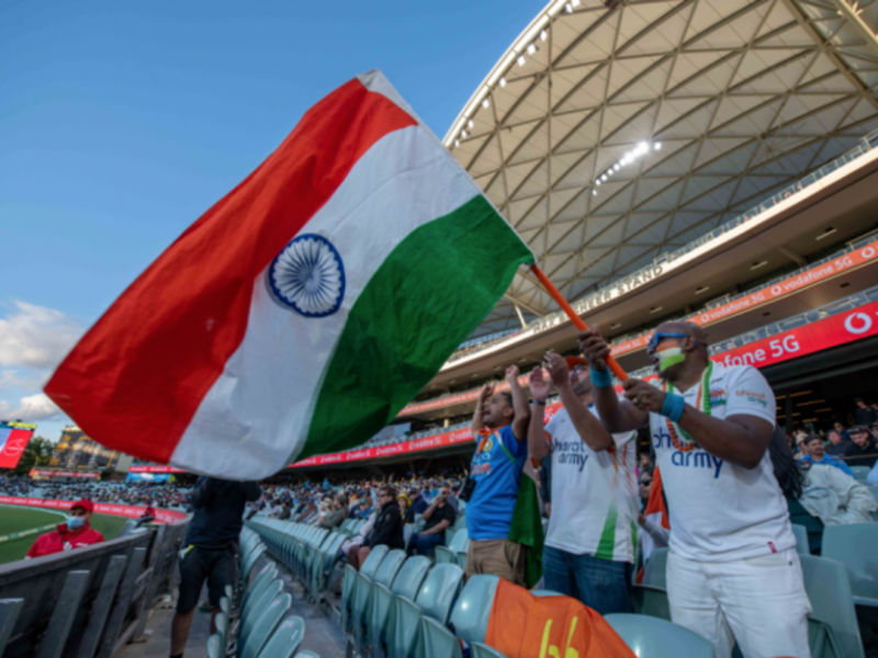 Supporters of India's cricket team