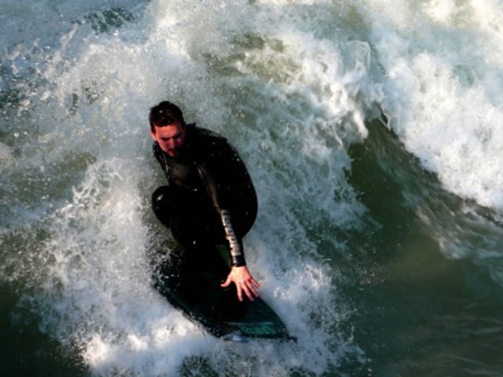 Surfer on Munich's Eisbach River