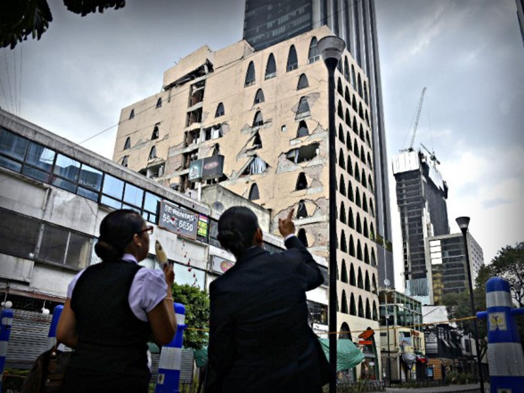 Surveying damage after recent earthquake in Mexico City