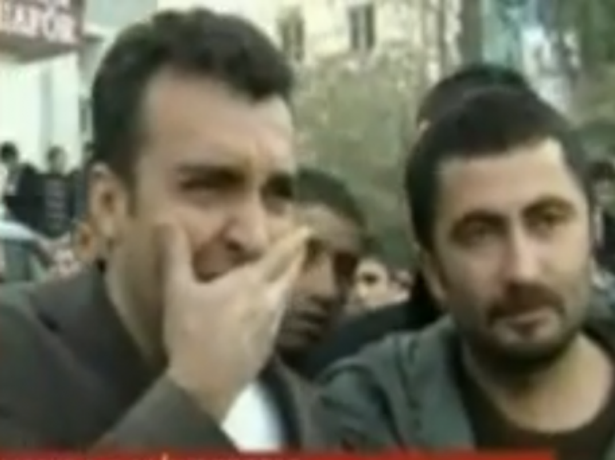 Survivors just after last week's quake (CNNTurk)