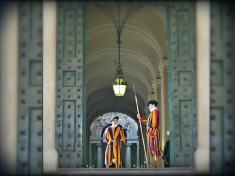 Swiss guards in Vatican City