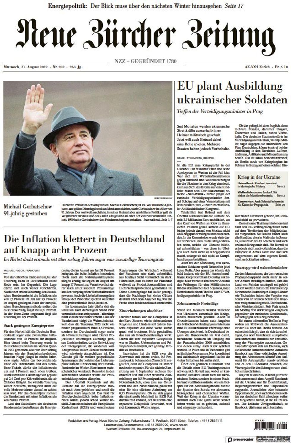 Switzerland - Neue Zürcher Zeitung