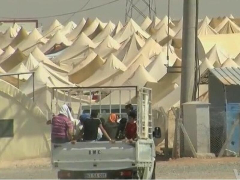 Syrian refugee camp on the Turkish border