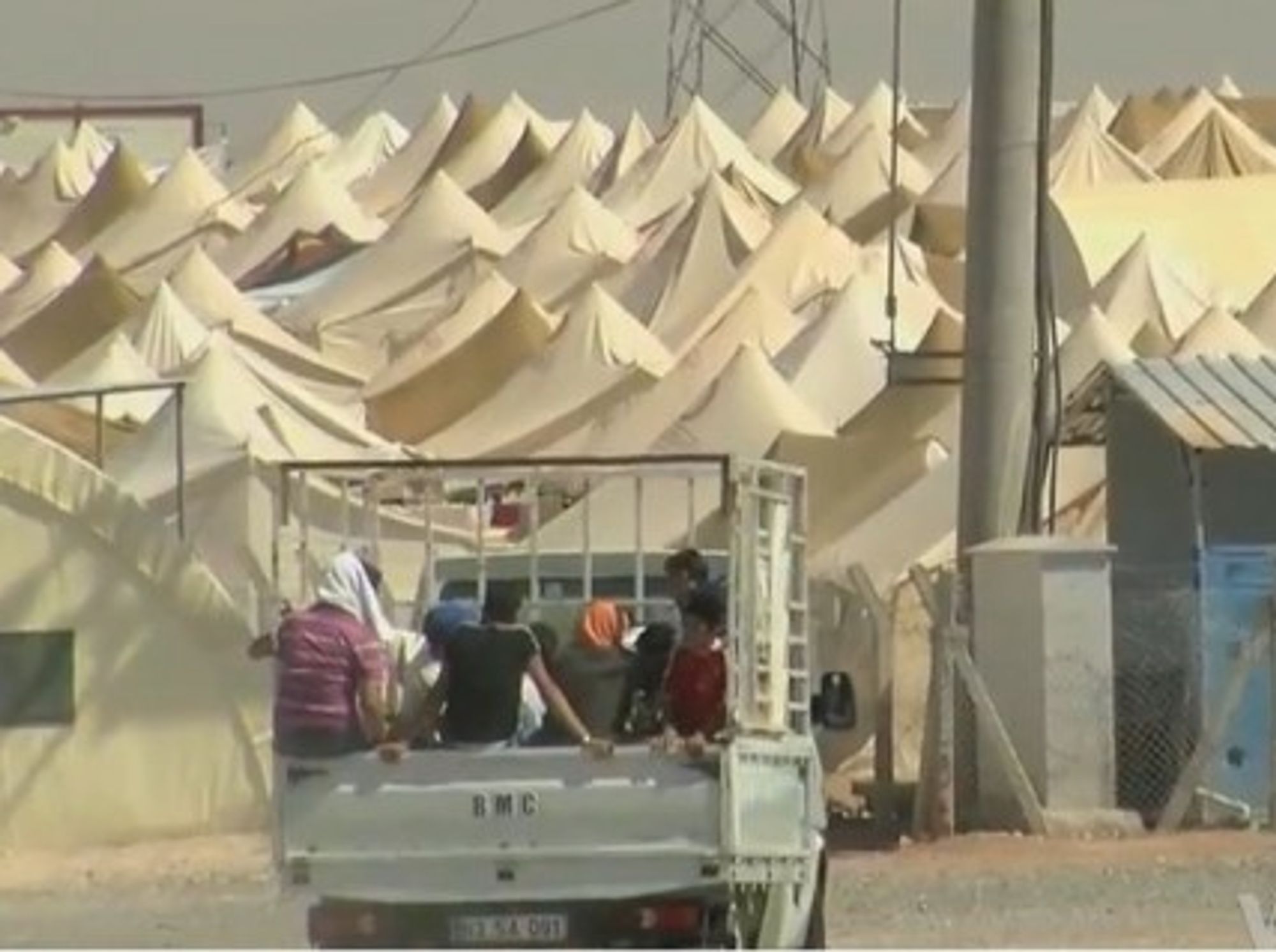 Syrian refugee camp on the Turkish border