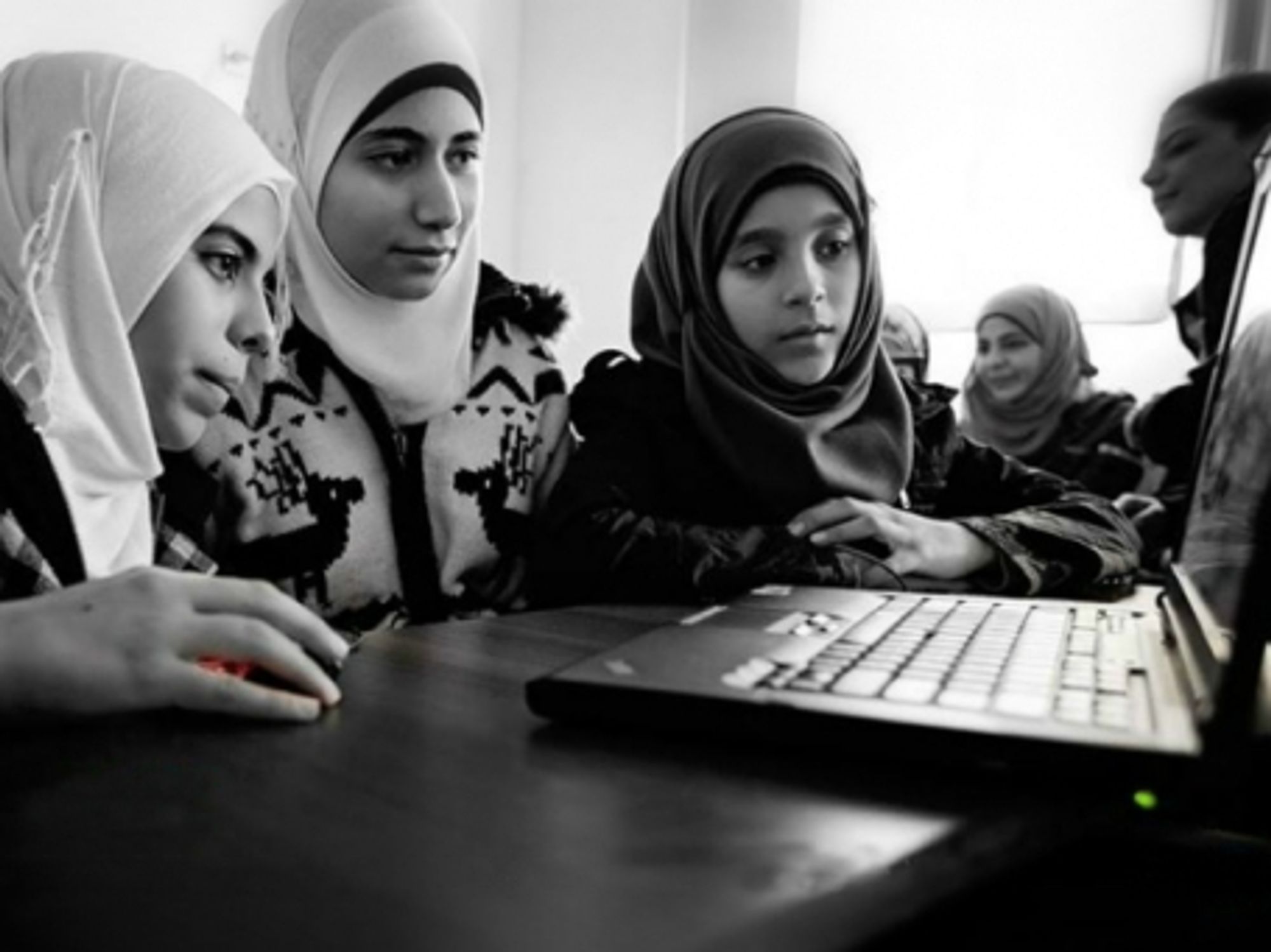 Syrian refugees at Al-Salam school in Reyhanli, Turkey