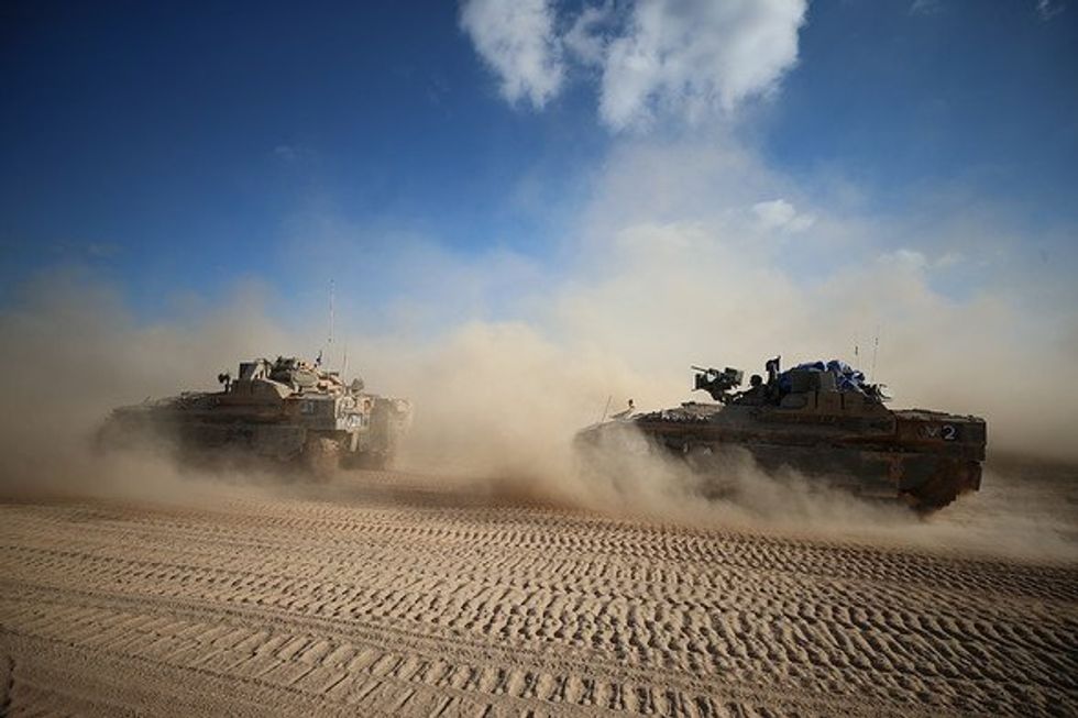 Tanks in the desert