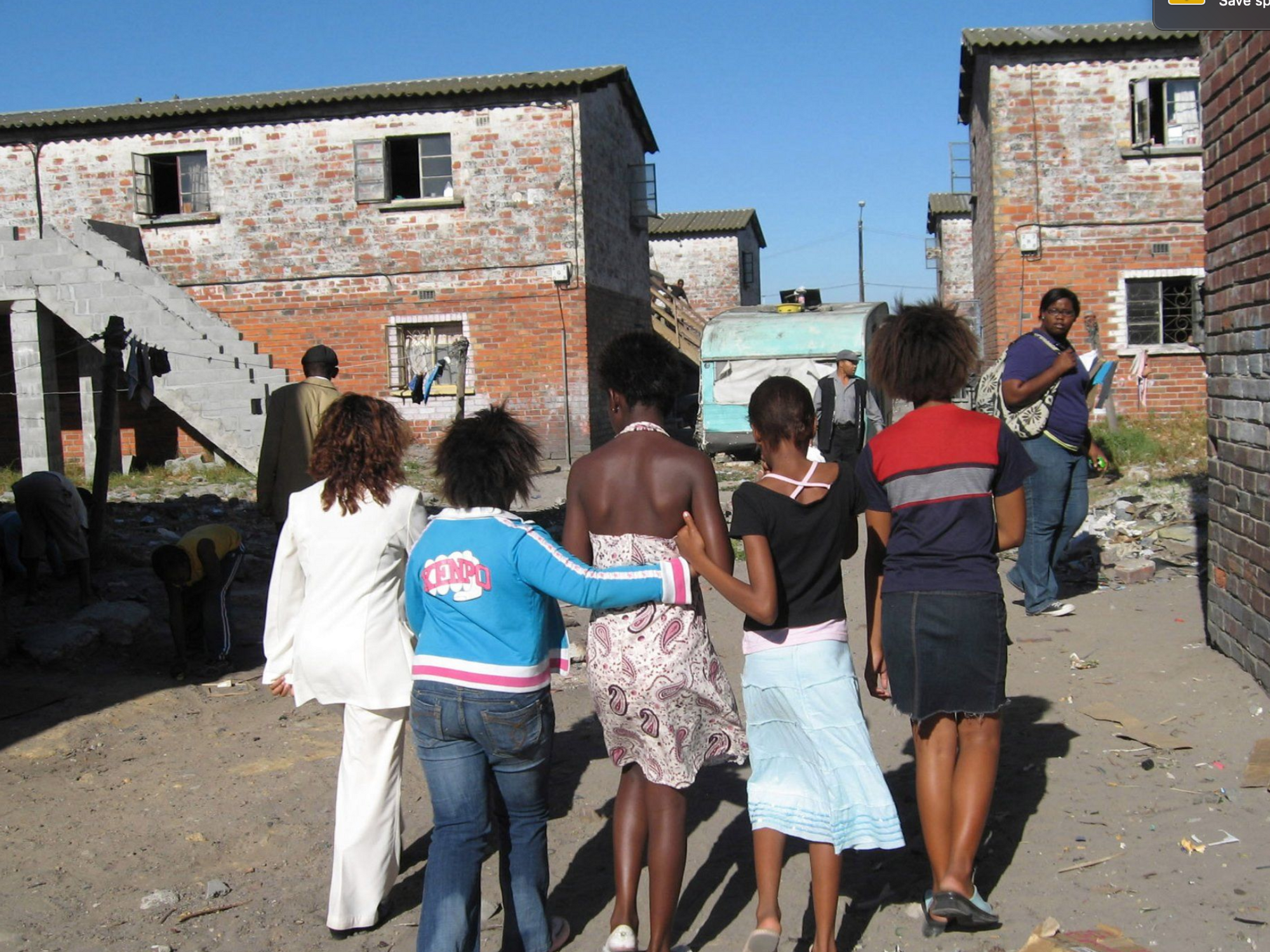 Teenagers and American tourists in Cape Town.