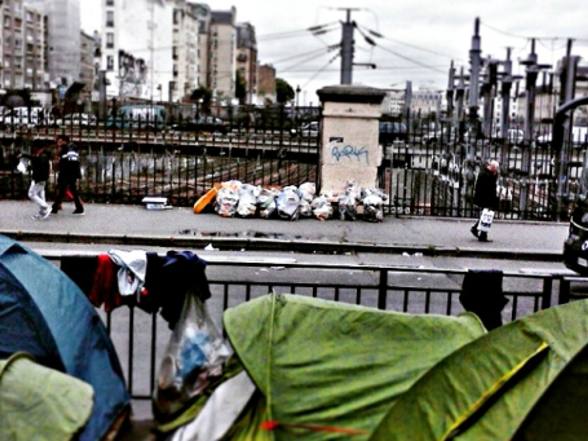 Tent encampment at La Chapelle