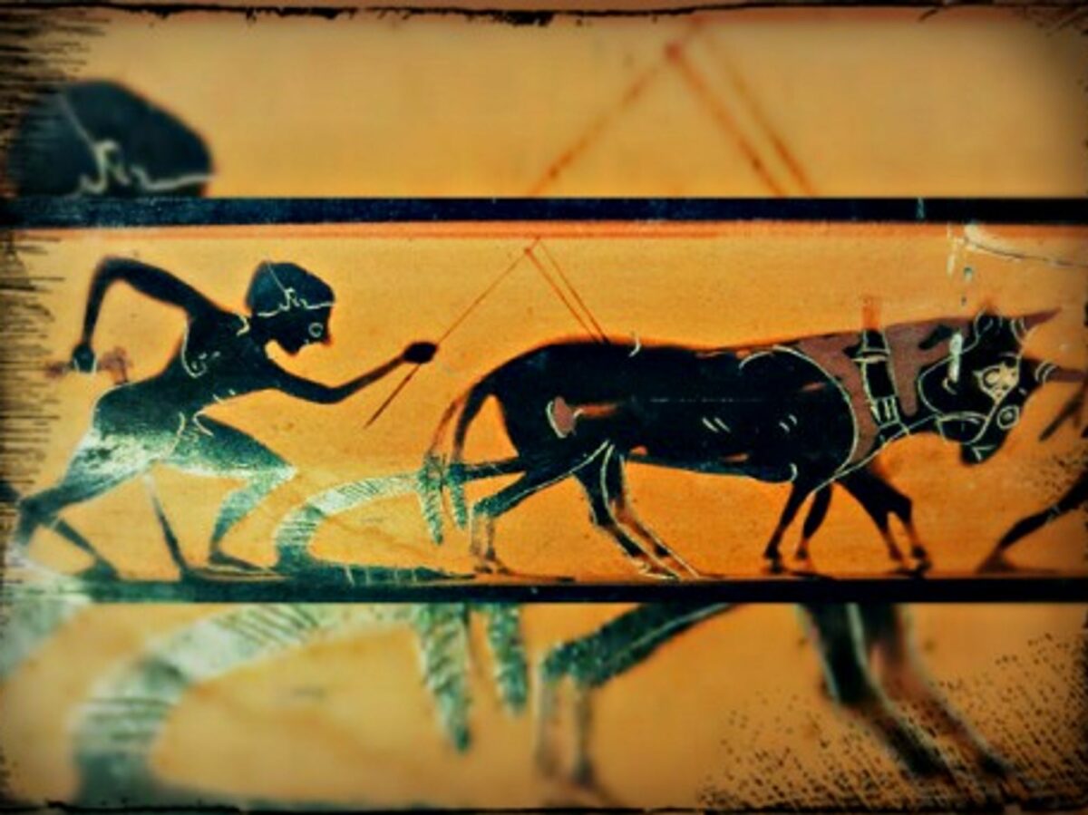 Terracotta depicting a ploughman, circa 530 BC