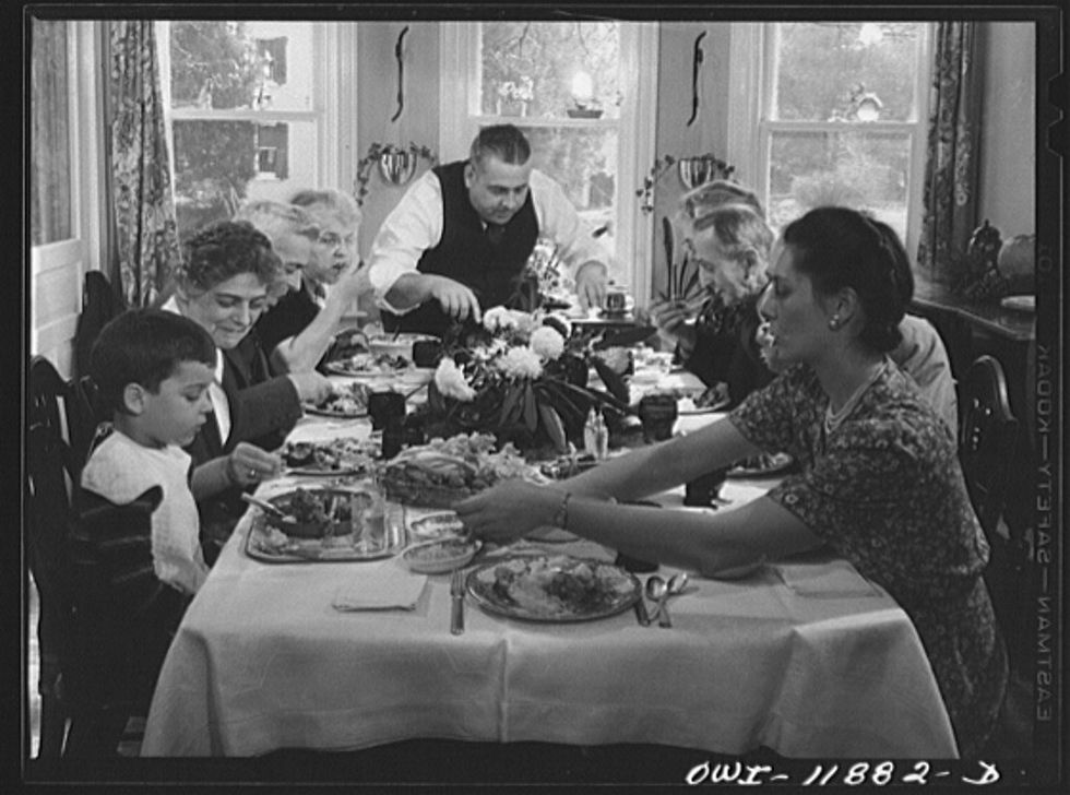 Thanksgiving dinner at the house of Earle Landis
