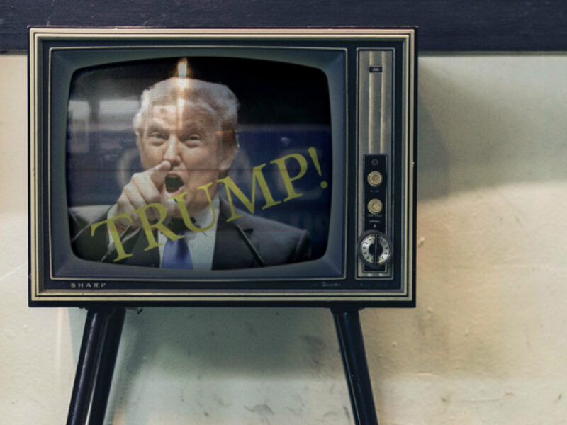 That TV set has the biggest button