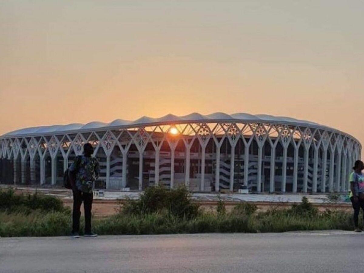 The Alassane Ouattara Olympic Stadium in Ebimpé, Ivory Coast