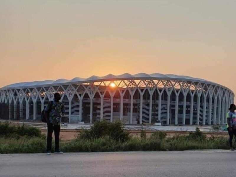 The Alassane Ouattara Olympic Stadium in Ebimpé, Ivory Coast