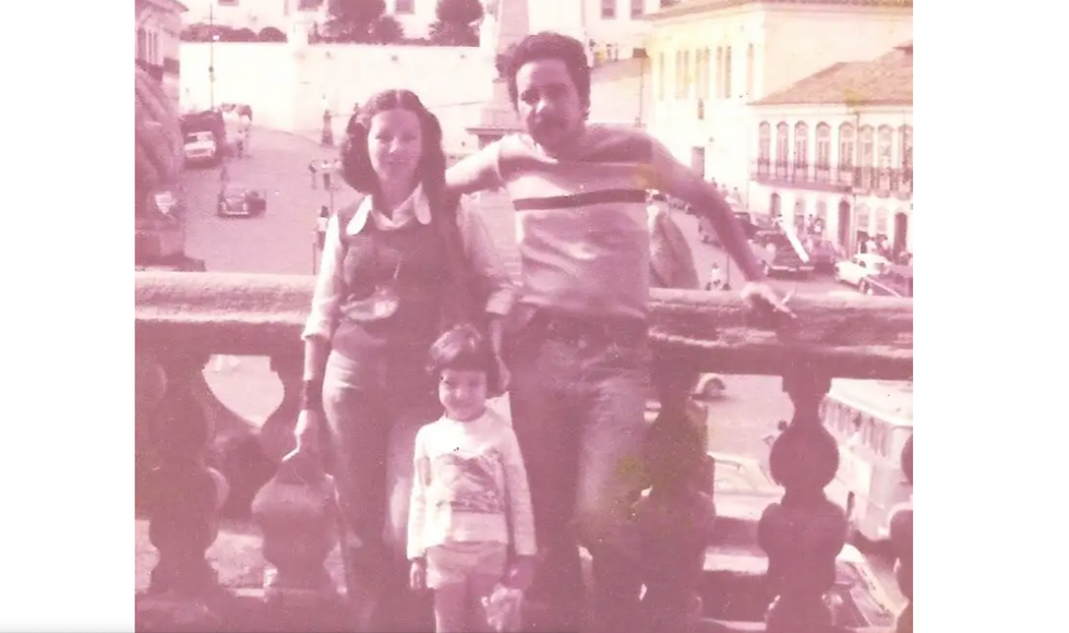 The author and her parents in the 1970s