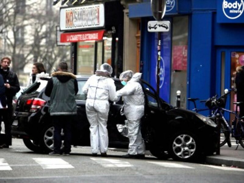 The car used by the Charlie Hebdo killers to escape is discovered by police on Jan. 7