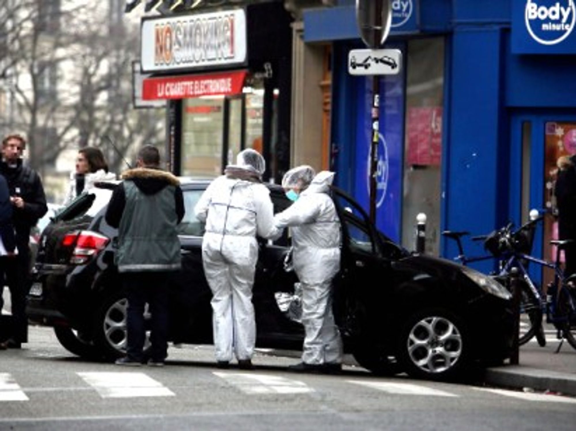 The car used by the Charlie Hebdo killers to escape is discovered by police on Jan. 7