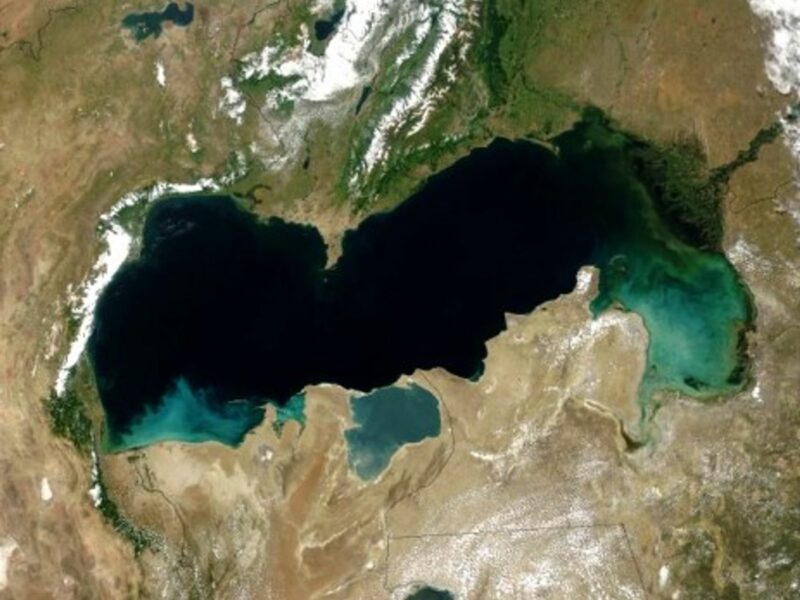 The Caspian Sea as seen from space