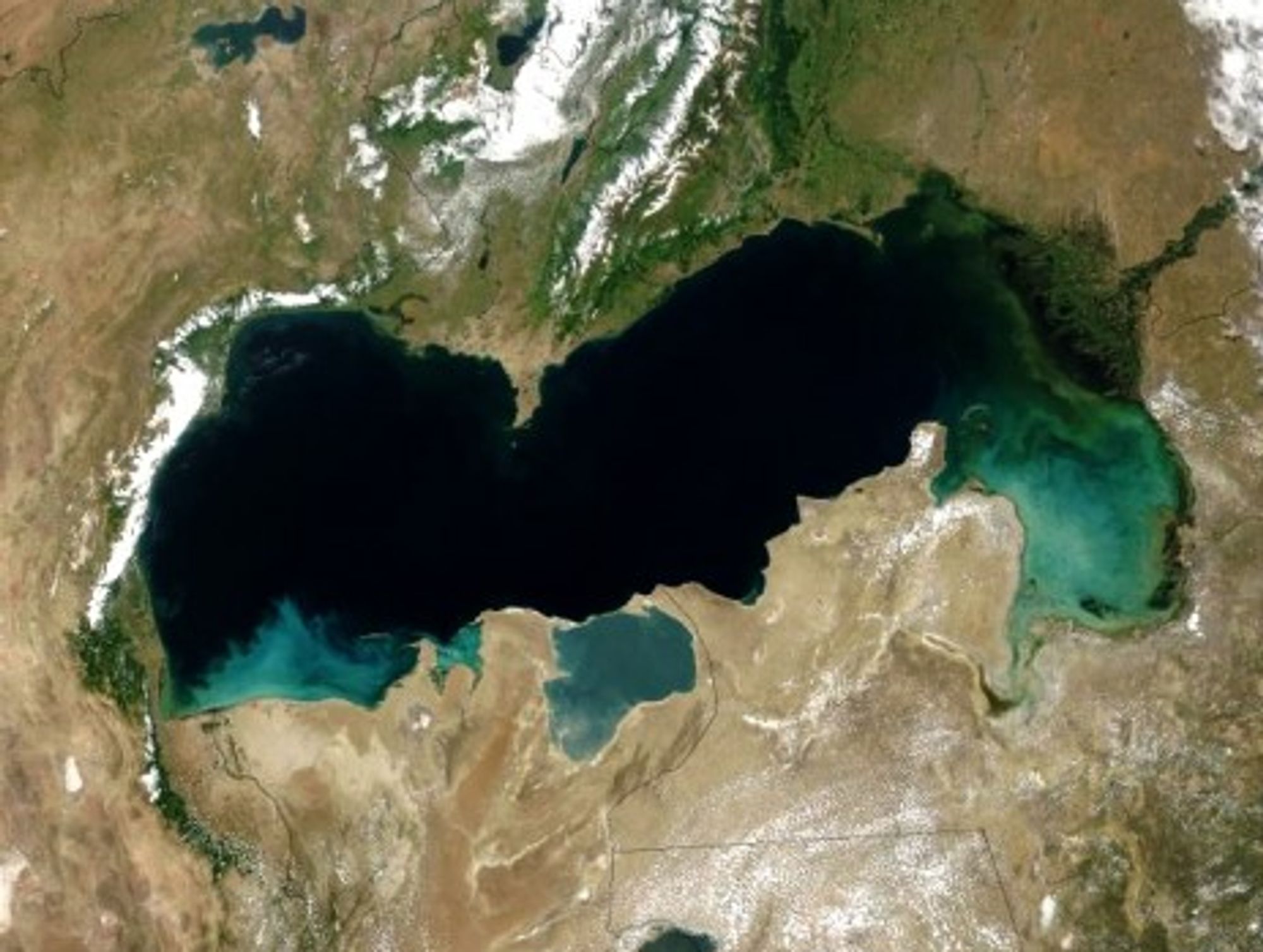 The Caspian Sea as seen from space