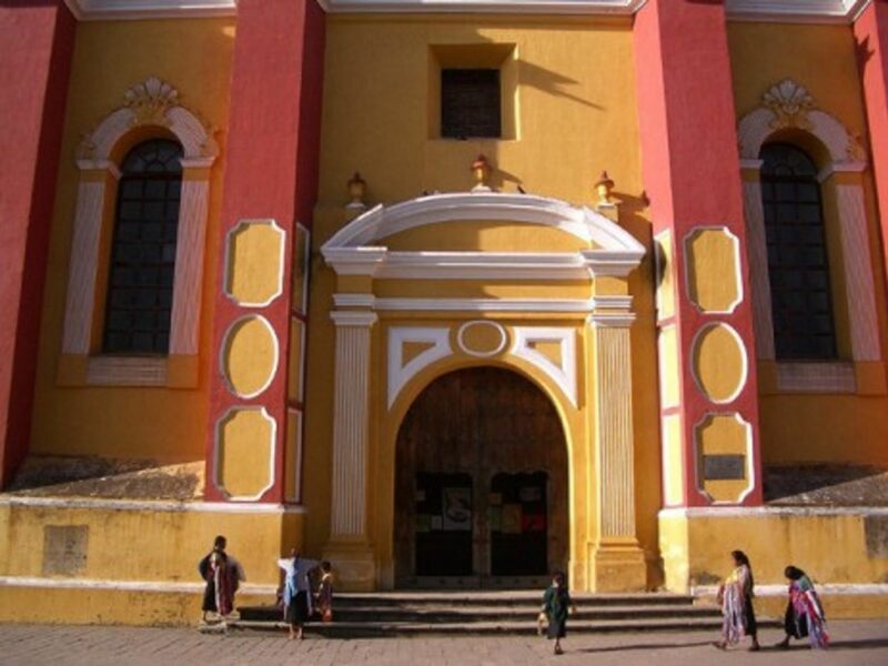 The Catholic cathedral in San Cristobal de las Casas (meg and rahul)