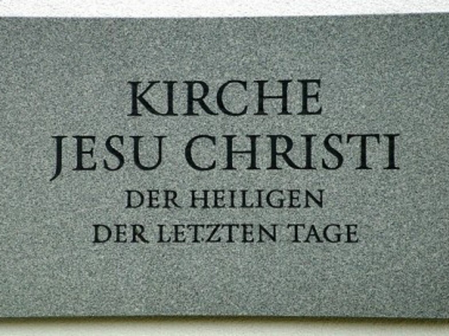 The Church of Jesus Christ of Latter-day Saints plaque in German