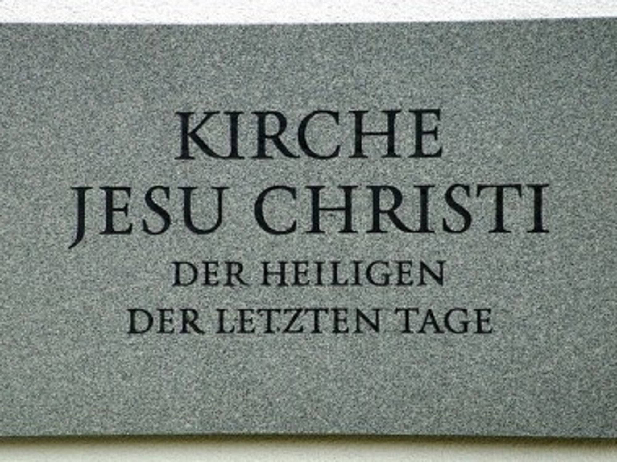 The Church of Jesus Christ of Latter-day Saints plaque in German