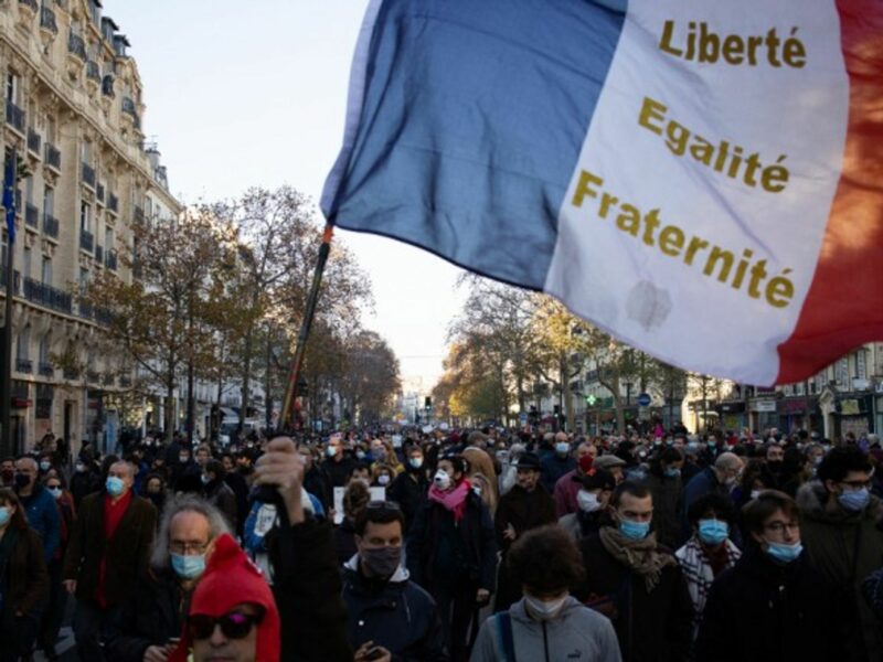 The country’s motto: Liberté, égalité, fraternité